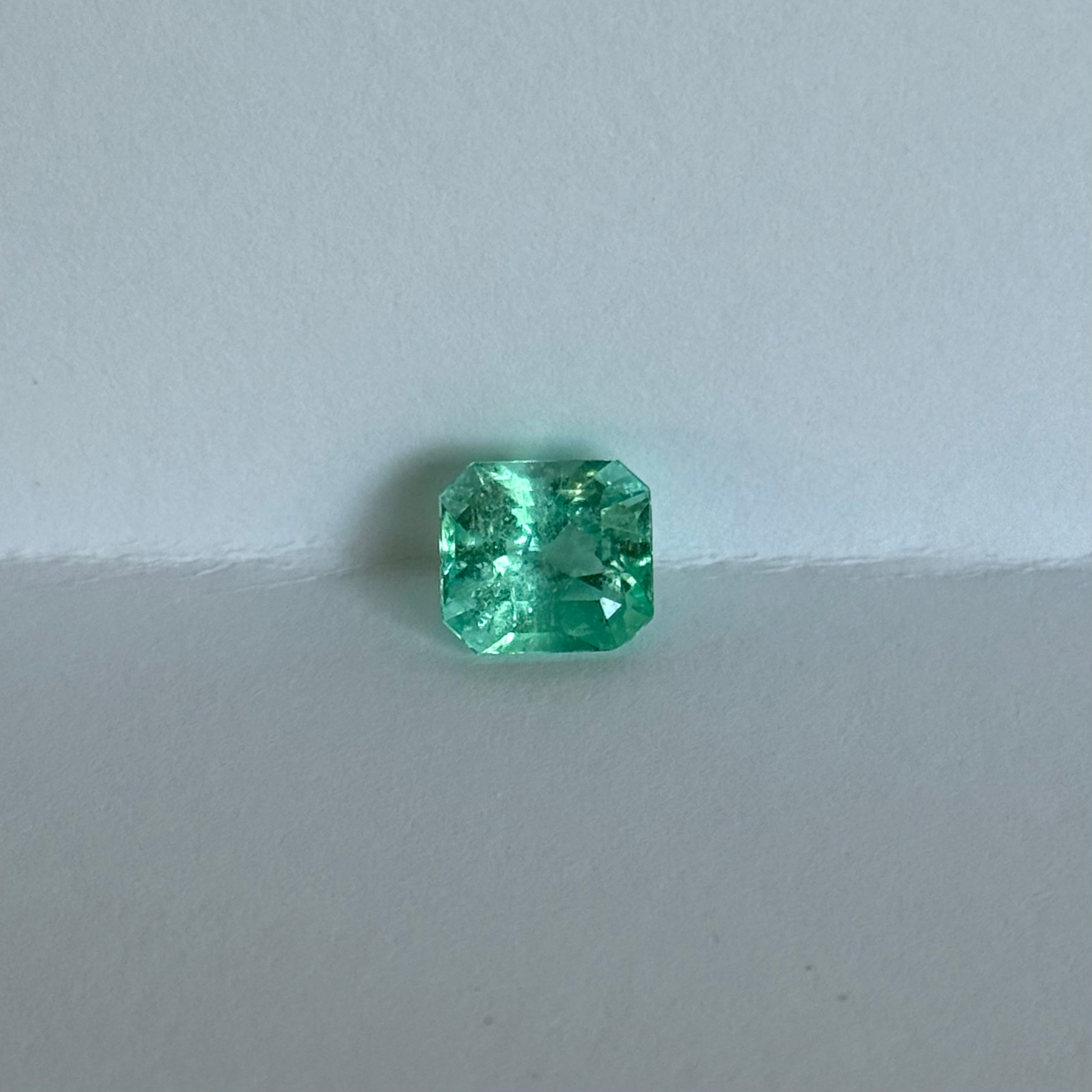2.55ct Pastel Step Cut Emerald