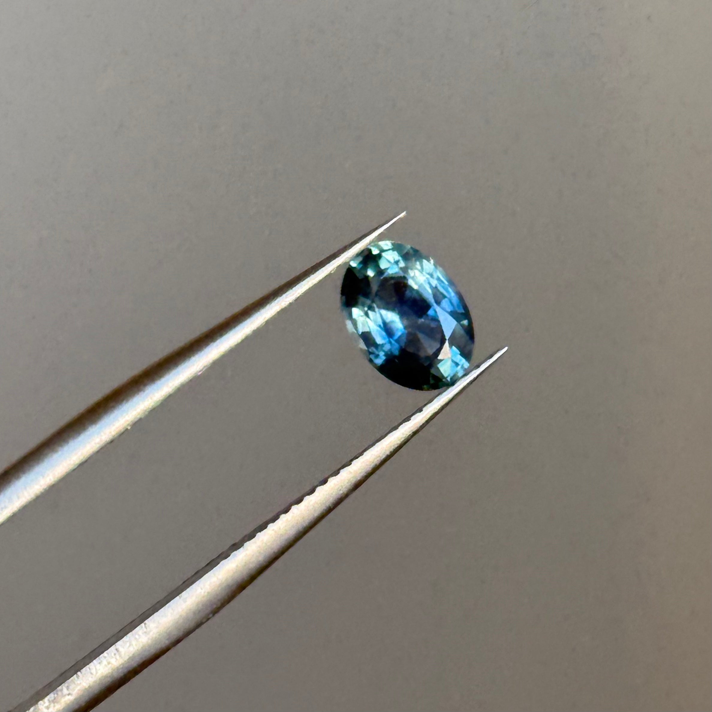 1.00ct Teal Oval Brilliant Cut Sapphire