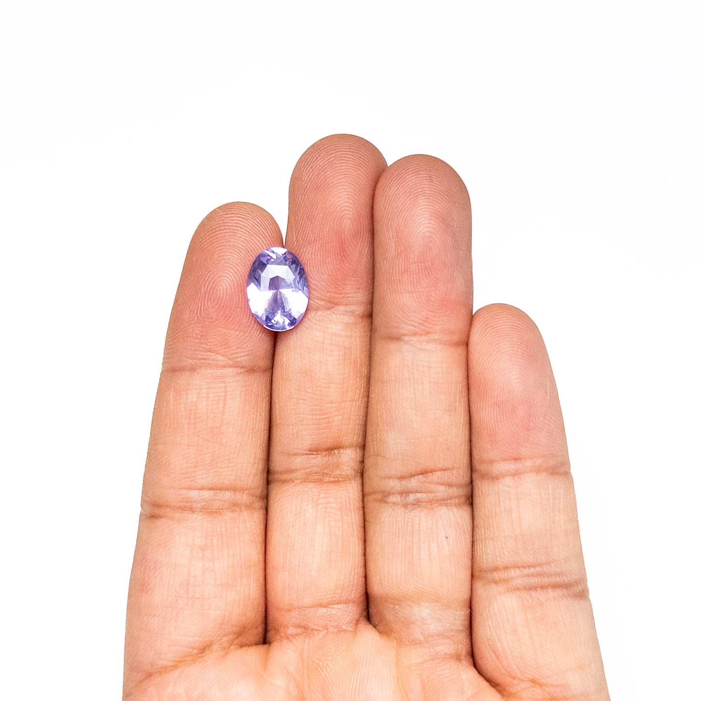 4.55ct Periwinkle Oval Brilliant Cut Sapphire