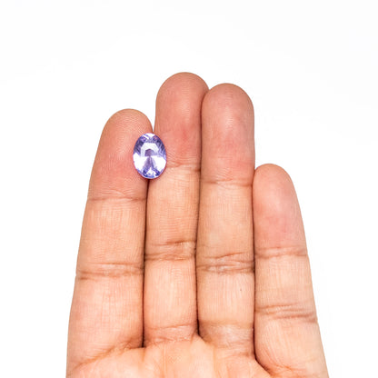4.55ct Periwinkle Oval Brilliant Cut Sapphire