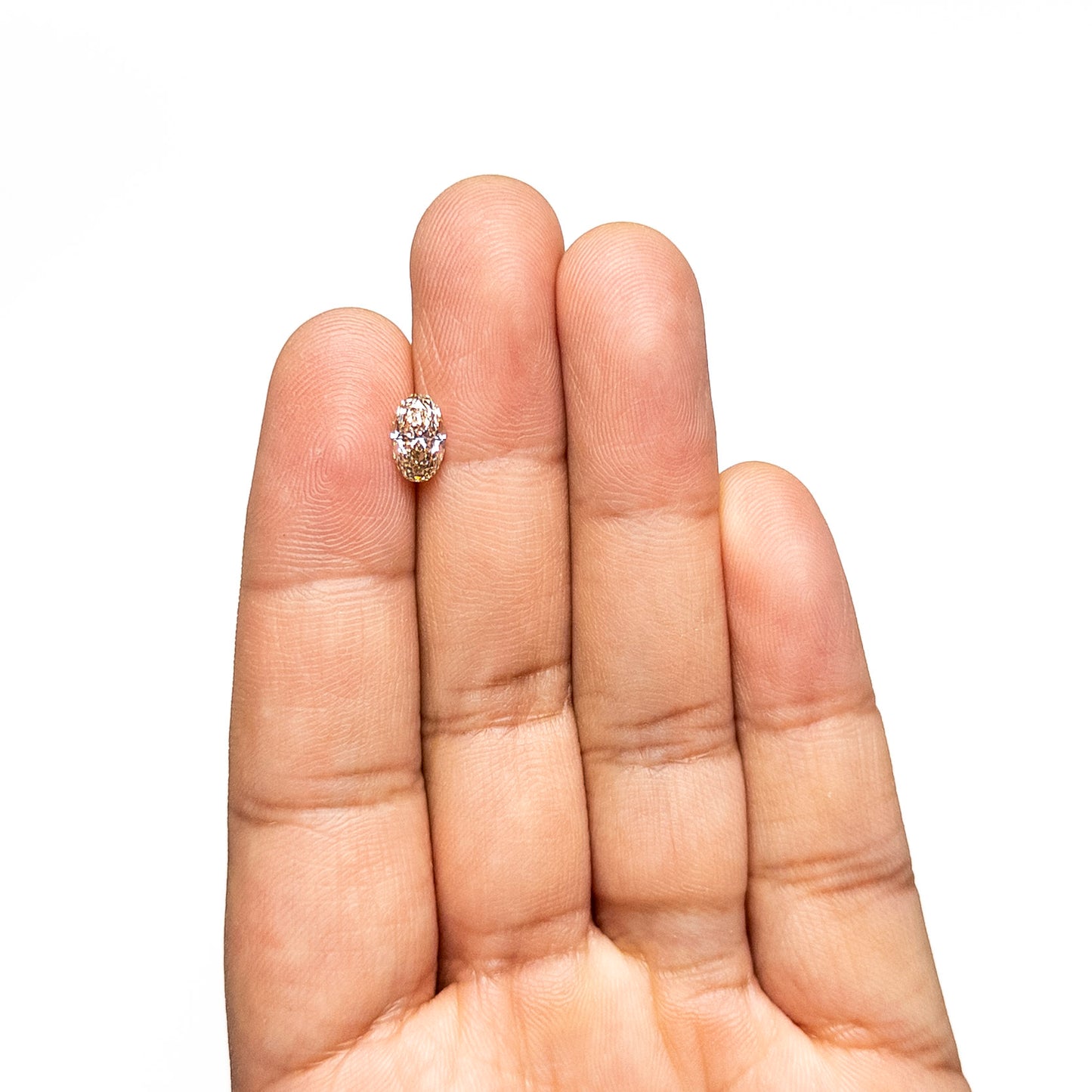 1.00ct Champagne Oval Brilliant Cut Diamond