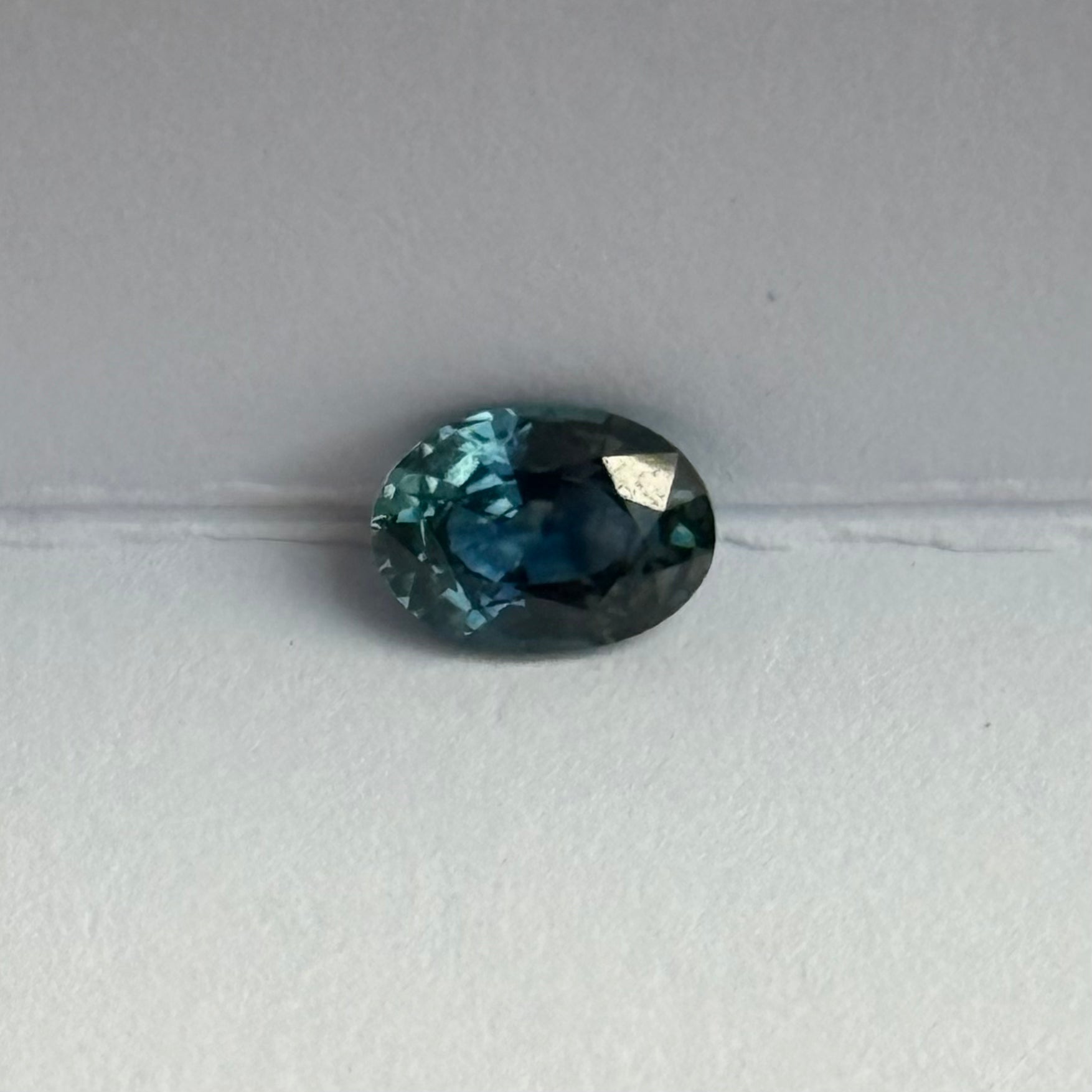 1.00ct Teal Oval Brilliant Cut Sapphire