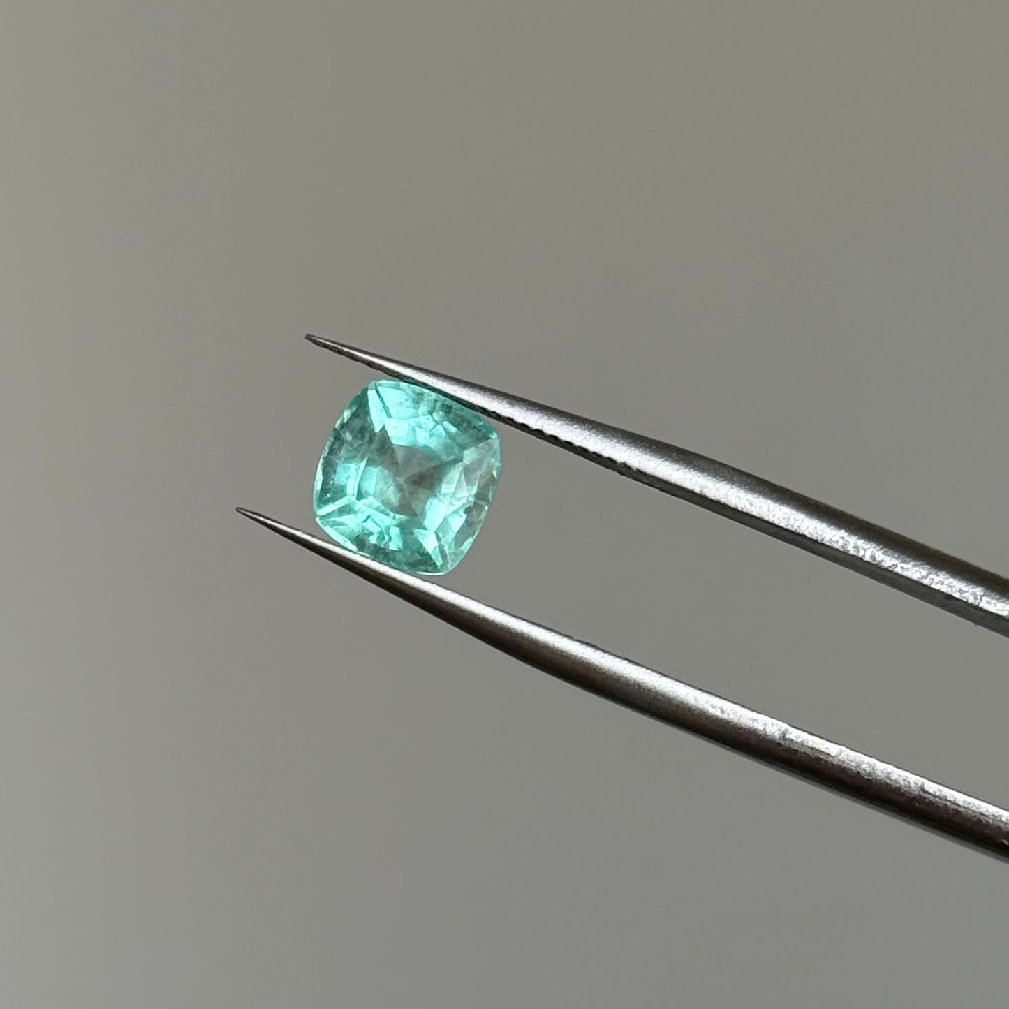 2.11ct Pastel Cushion Brilliant Cut Emerald
