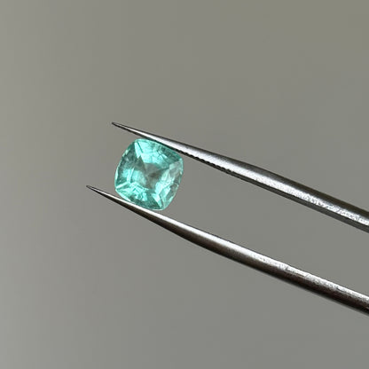 2.11ct Pastel Cushion Brilliant Cut Emerald