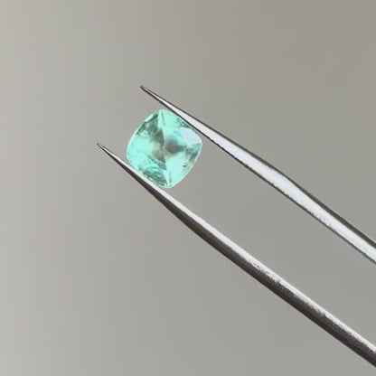 2.11ct Pastel Cushion Brilliant Cut Emerald