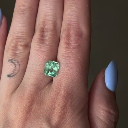 2.55ct Pastel Step Cut Emerald