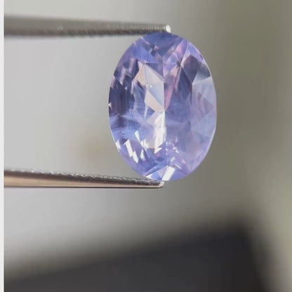 4.55ct Periwinkle Oval Brilliant Cut Sapphire