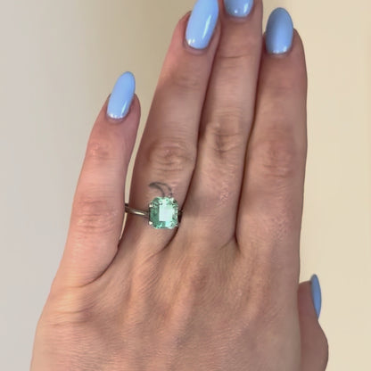 2.55ct Pastel Step Cut Emerald